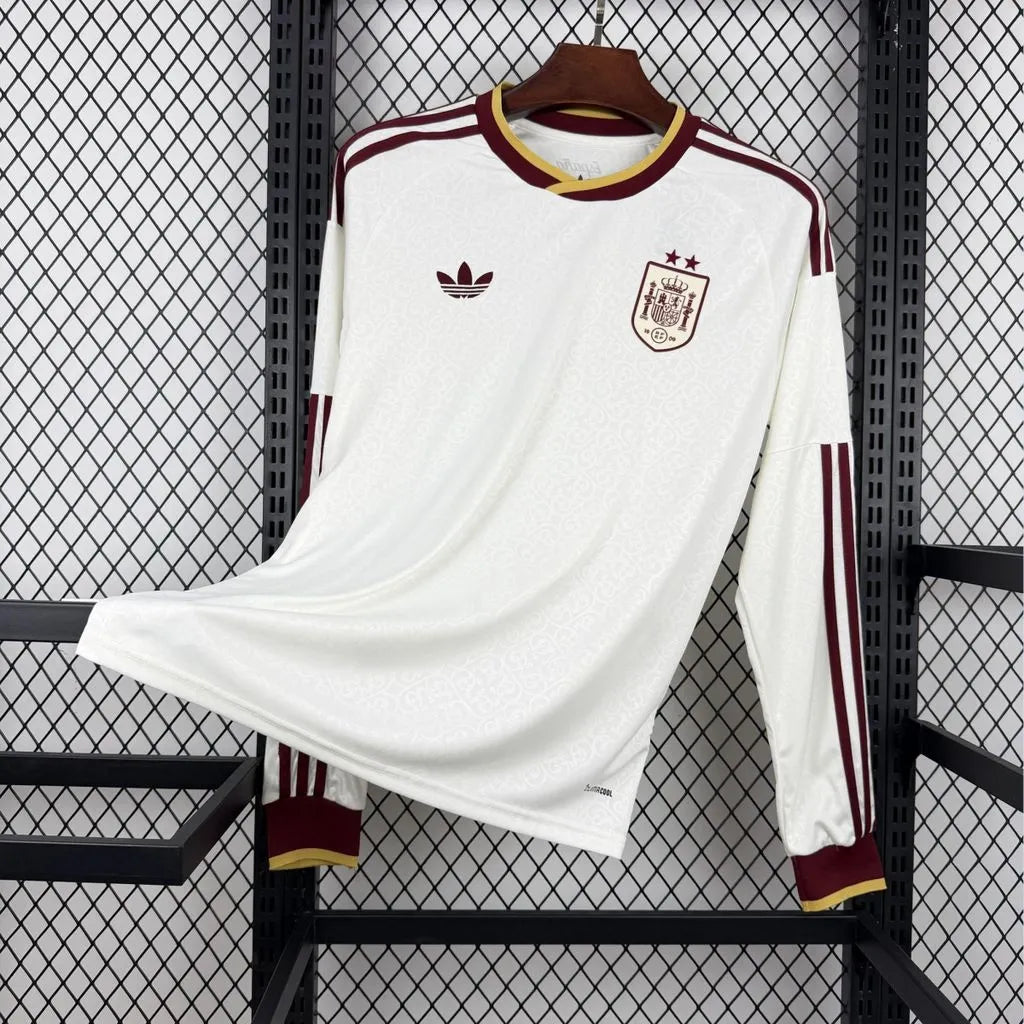 Camiseta España Visitante 2 Estrellas Manga Larga Mundial 2026